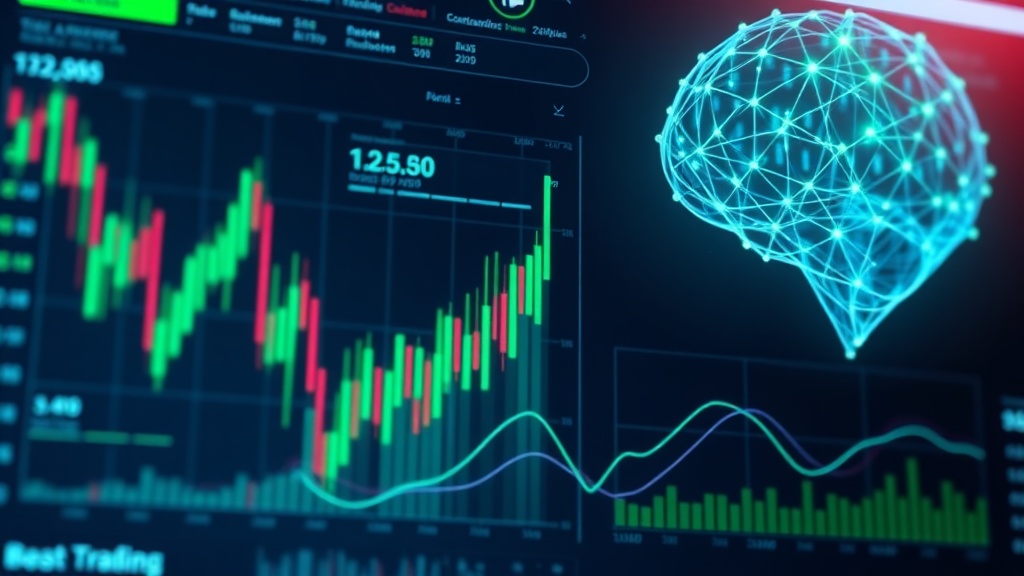 AI-powered stock trading bot analyzing graphs and predicting market trends