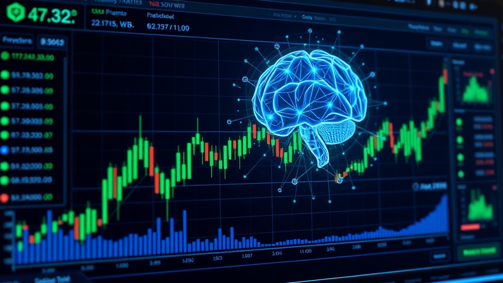 AI-powered algorithmic trading bot analyzing stock market charts