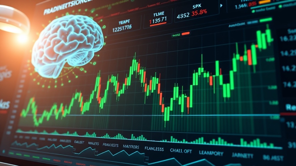 AI crypto trading bot analyzing market charts and trends