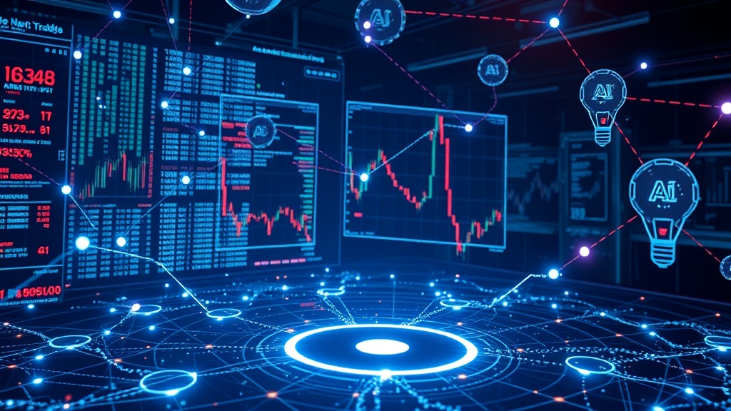 Agentic AI automating intelligent stock trading strategies illustration