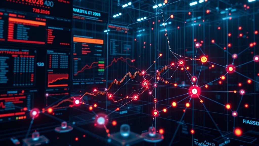 Illustration of agentic AI autonomous agent analyzing trading data in real-time