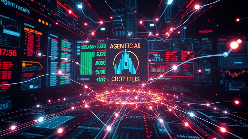 AI agent executing cryptocurrency trades on dynamic market charts