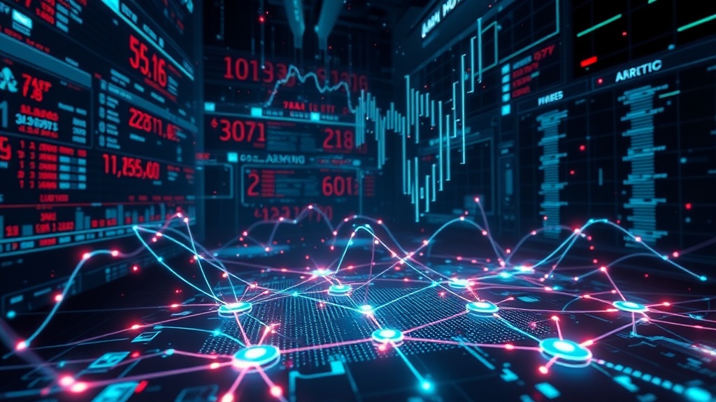 AI agent predicting stock market crash with data analysis visualization