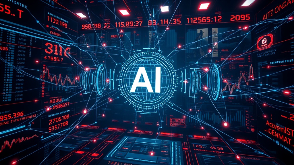 AI agent predicting stock market crash with data graphs